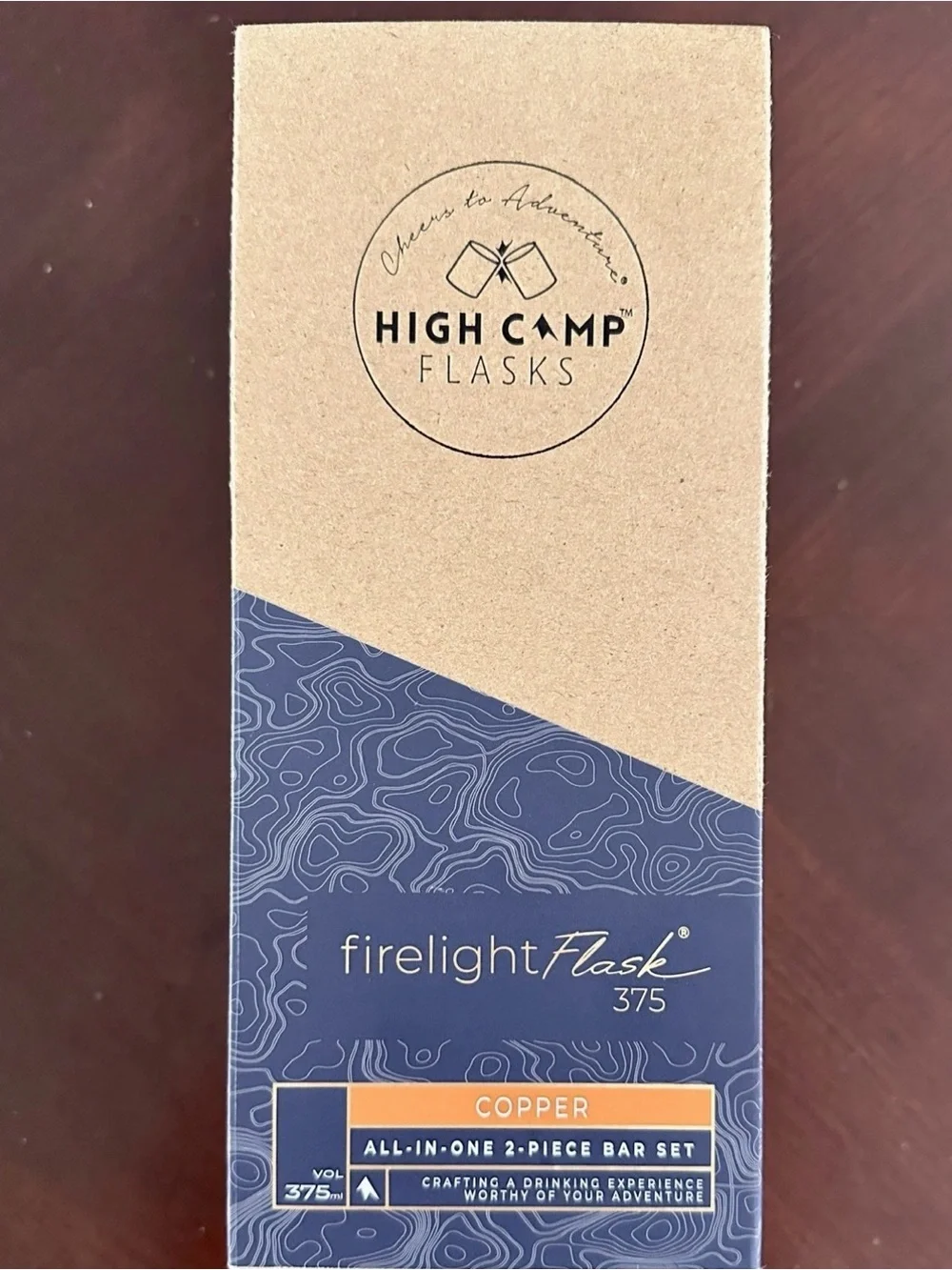 High Camp Firelight Flask 375 Classic Copper Vacuum Insulated Cocktail Flask